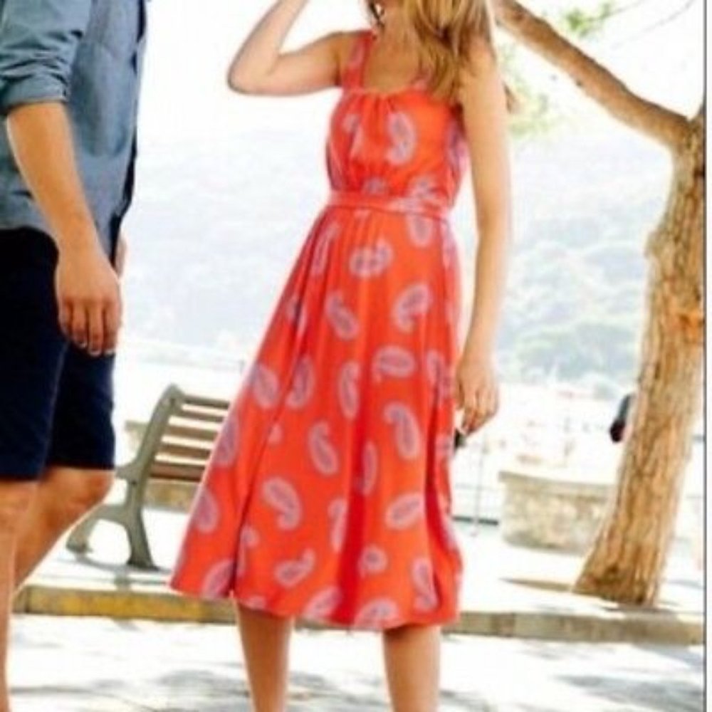 BODEN Ella Coral Paisley Dress 6P